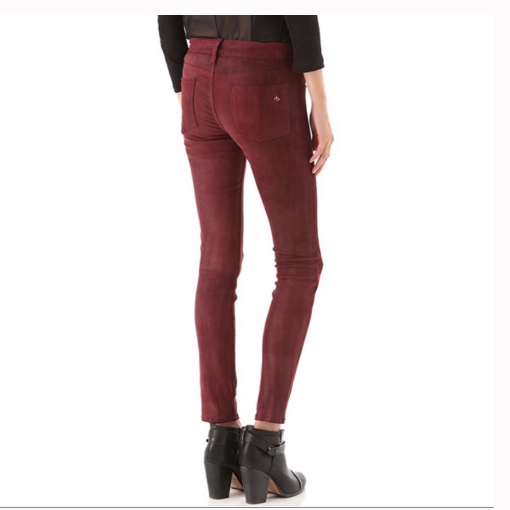 rag & bone Burgundy Skinny Pants